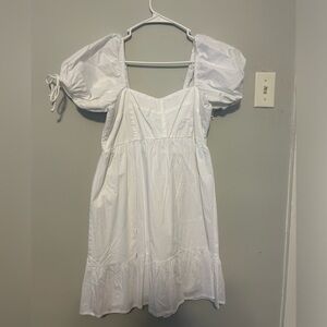 T.J.Maxx White Puff Sleeve Mini Dress